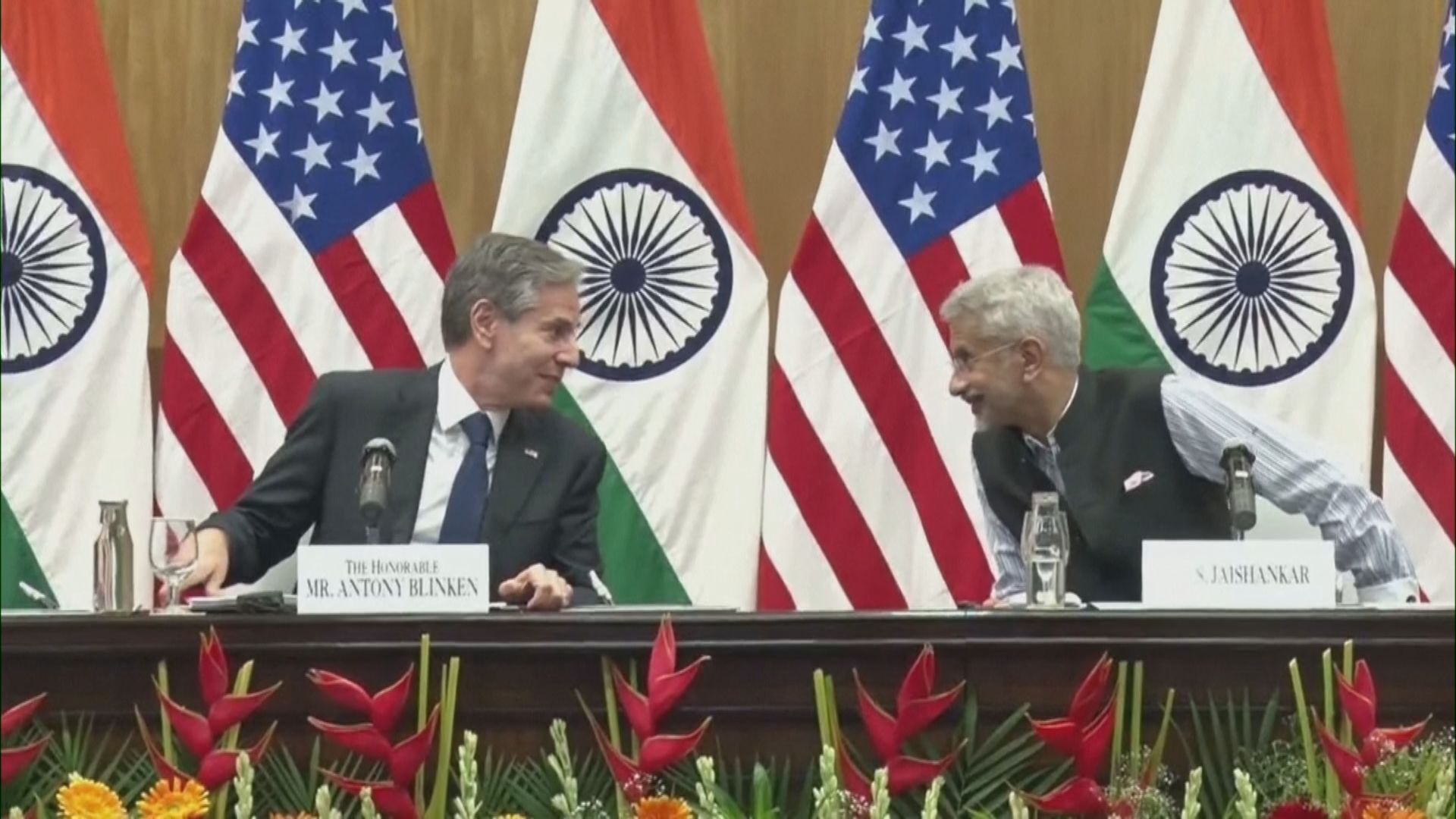 美國國務卿布林肯與印度外長蘇傑生會面