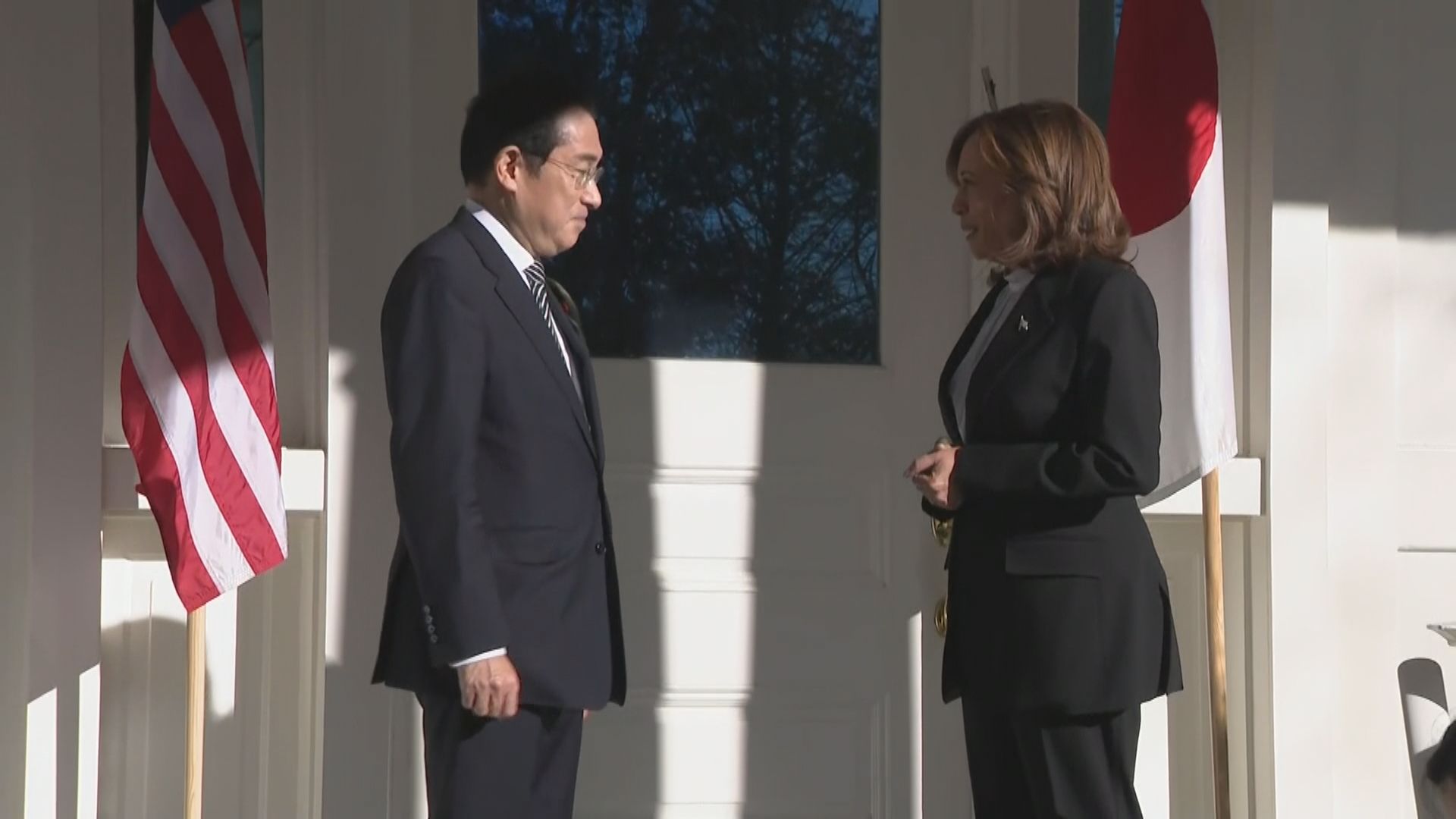 岸田文雄在華盛頓與美國副總統賀錦麗會晤
