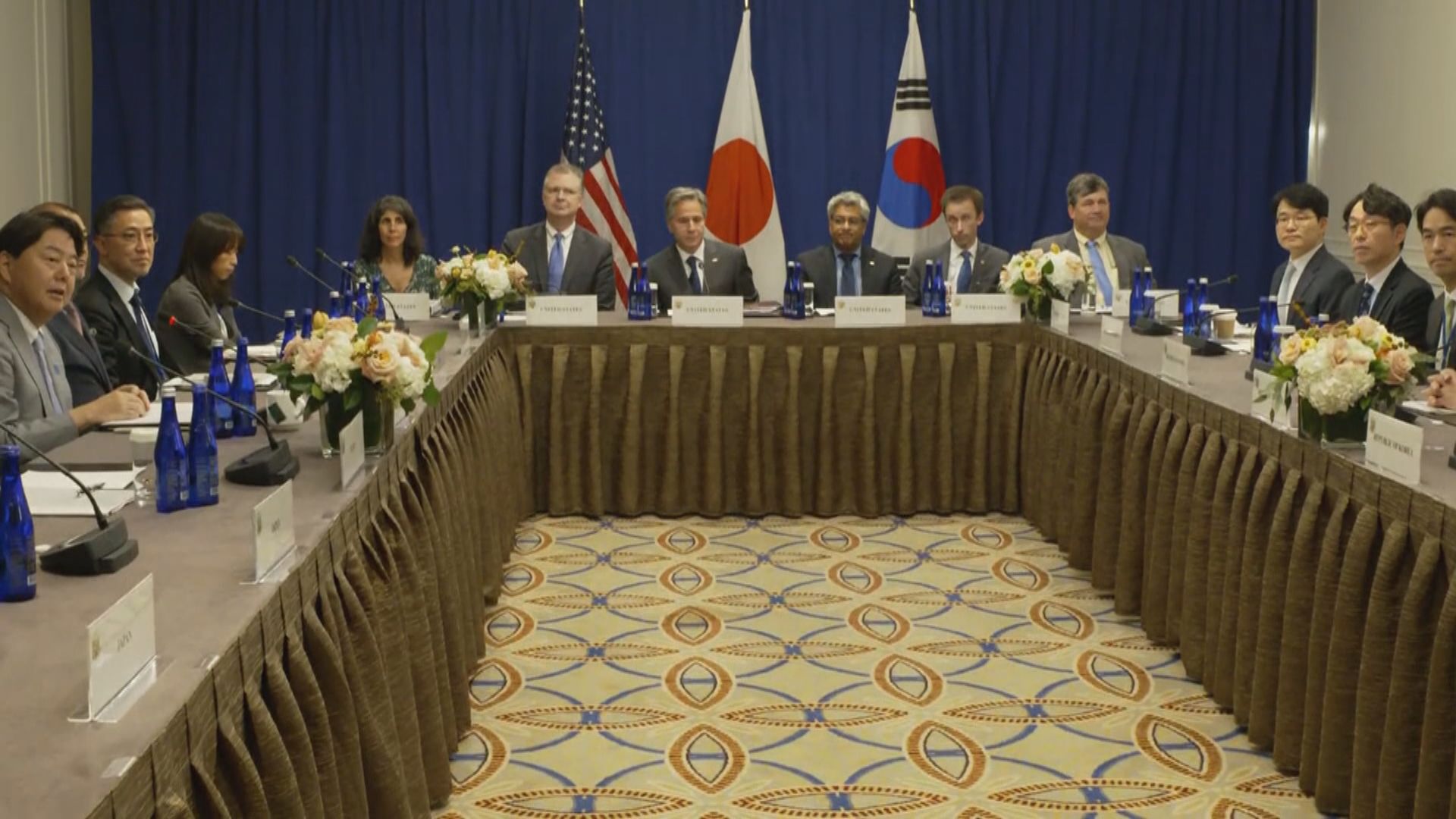 美日韓三國外長舉行會談　警告北韓勿再進行核試