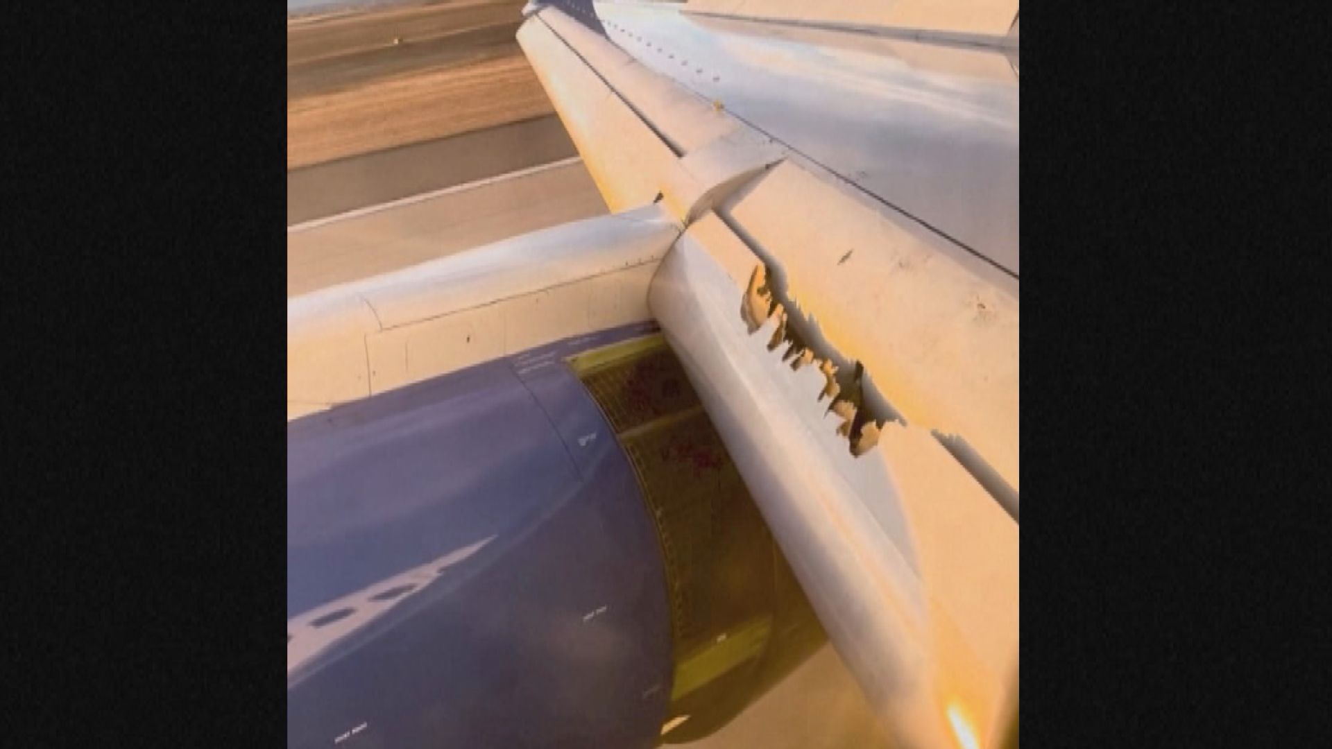 聯合航空波音757客機機翼受損改於丹佛降落