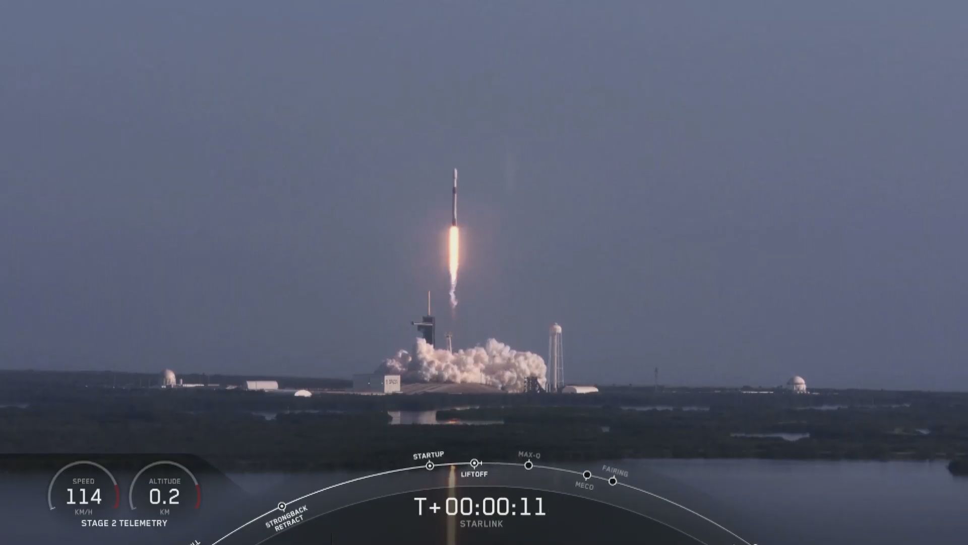 美國SpaceX獵鷹九號火箭搭載衛星順利升空
