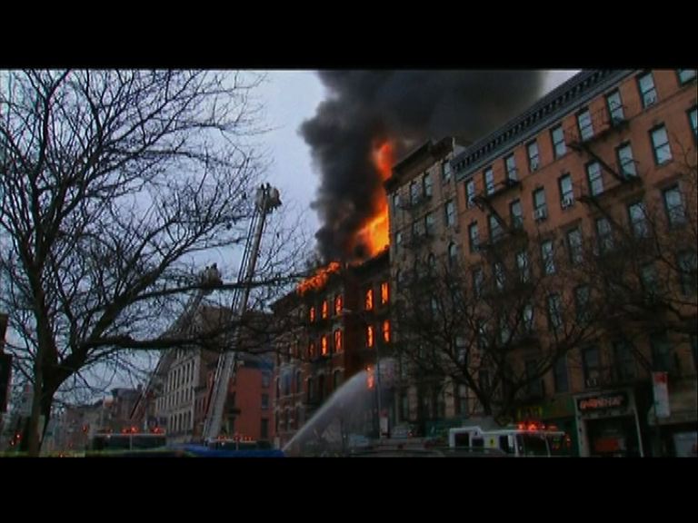 紐約住宅大樓氣體爆炸起火