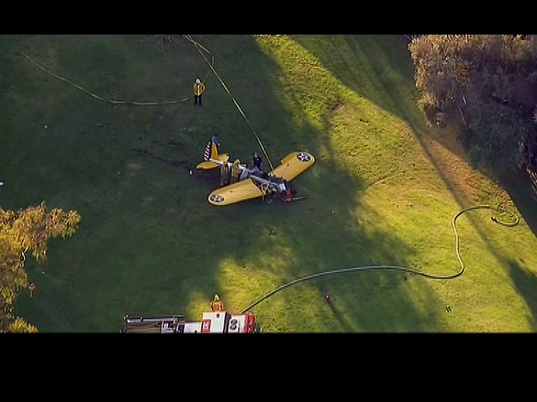 
小型飛機急降加州高球場夏里遜福受傷