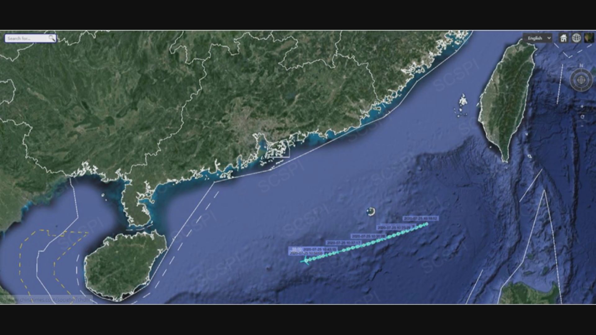 解放軍於雷州半島海域實彈演習