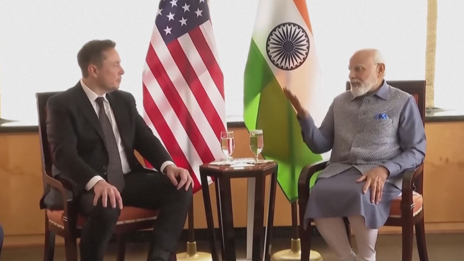 印度總理莫迪在紐約與馬斯克見面