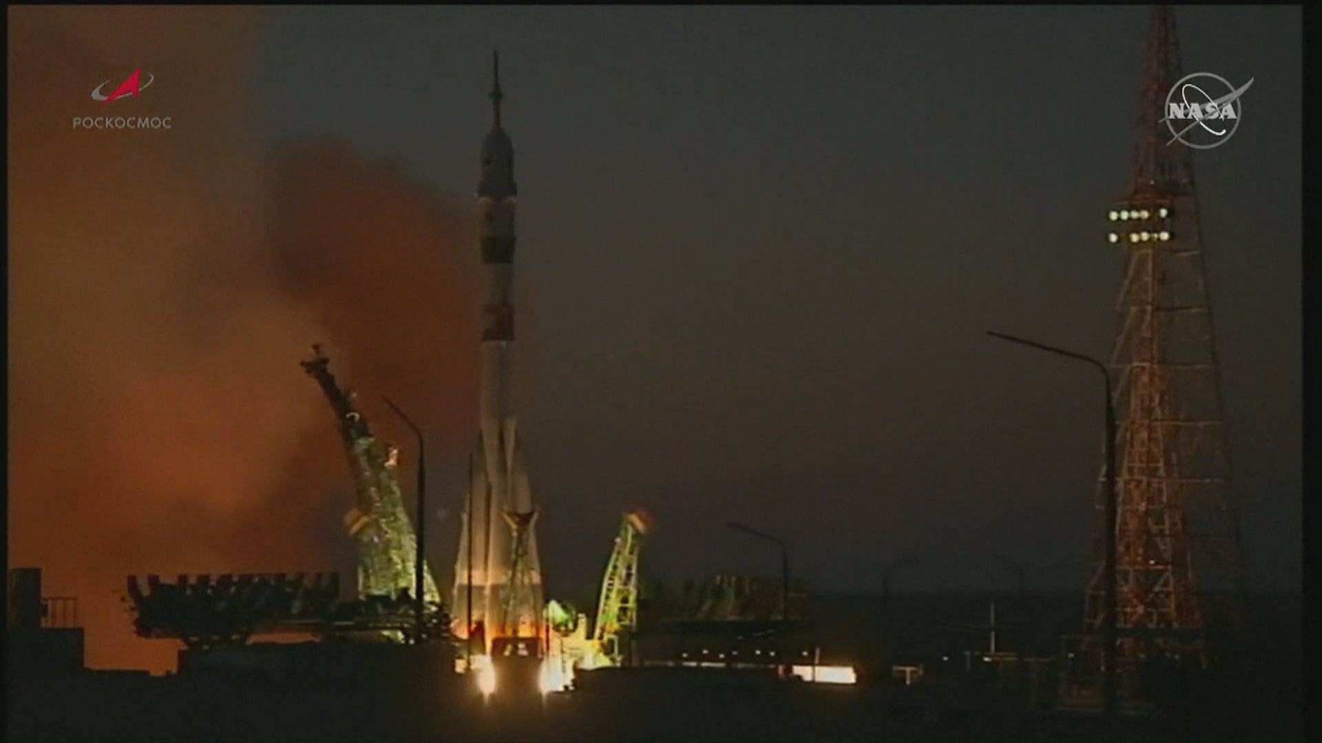 美俄太空人乘俄聯盟號太空船到國際太空站