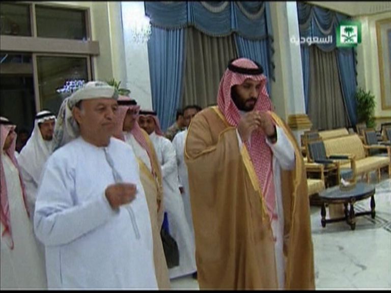 也門總統抵達沙特阿拉伯